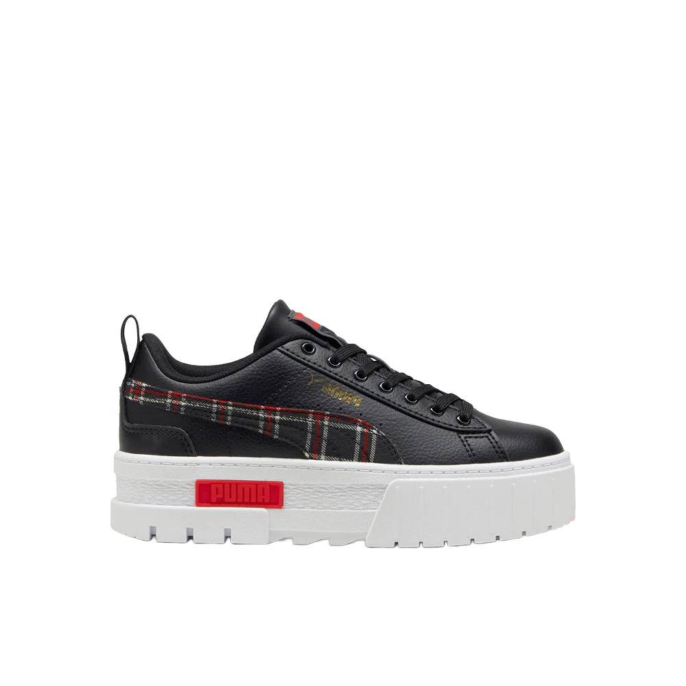 Mayze Winter Tartan Plaid Lace Up Sneakers (Big Kid)