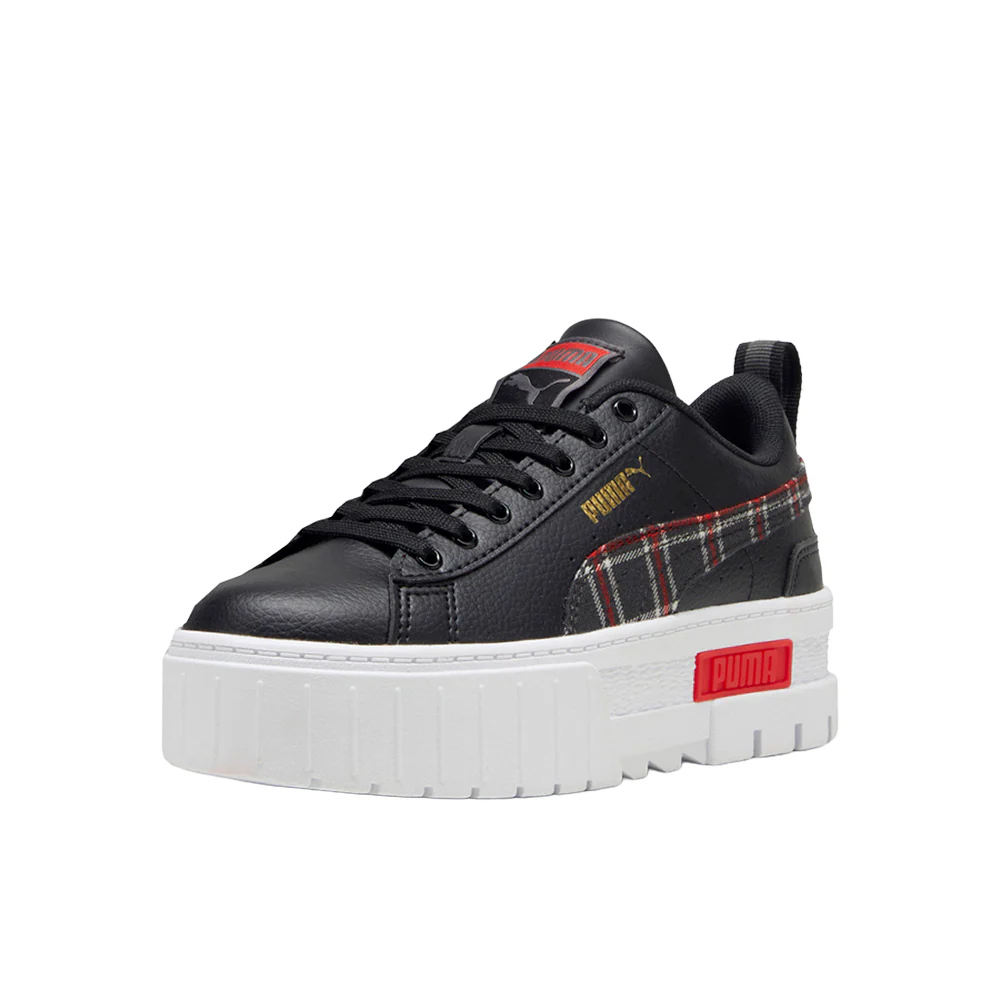 Mayze Winter Tartan Plaid Lace Up Sneakers (Big Kid) - Image 2