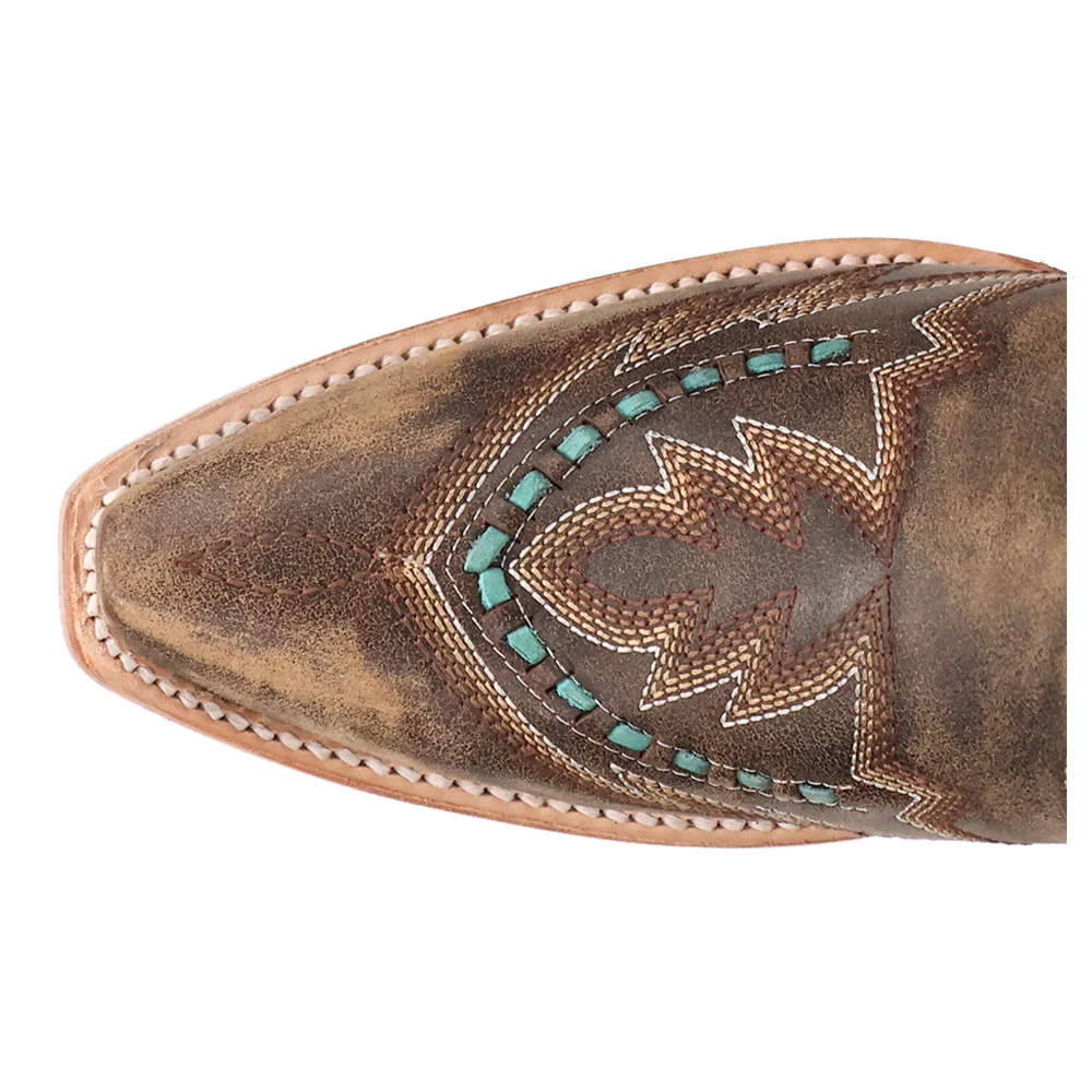 Mesa Embroidered Pull On Snip Toe Cowboy Boots - Image 4