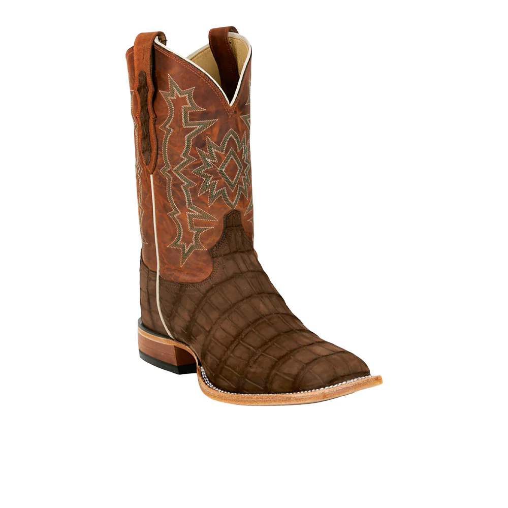 Miguel 11 Inch Sueded American Alligator Square Toe Cowboy Boots - Image 2