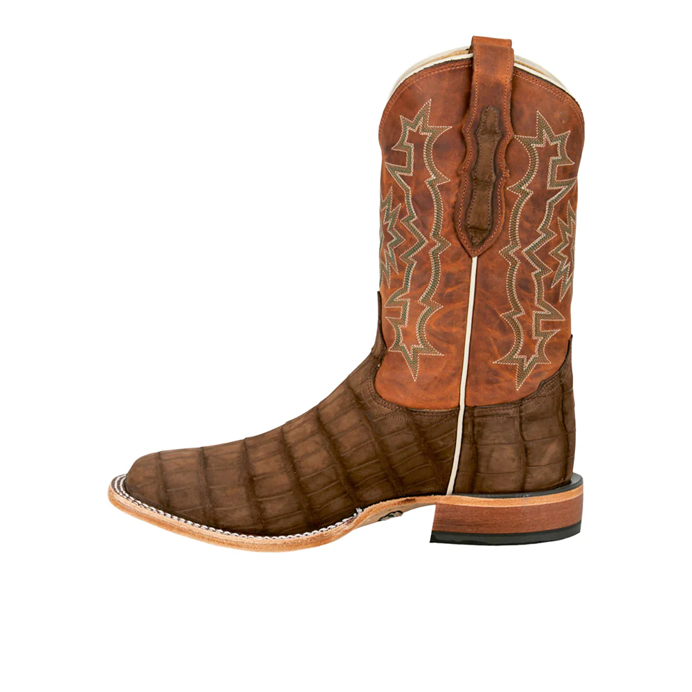 Miguel 11 Inch Sueded American Alligator Square Toe Cowboy Boots - Image 3