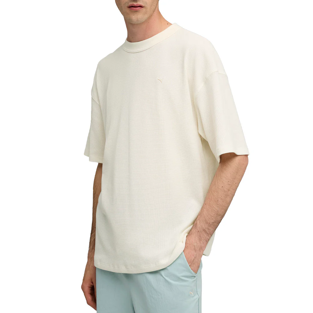 MMQ Waffle Crew Neck Short Sleeve T-Shirt - Image 3