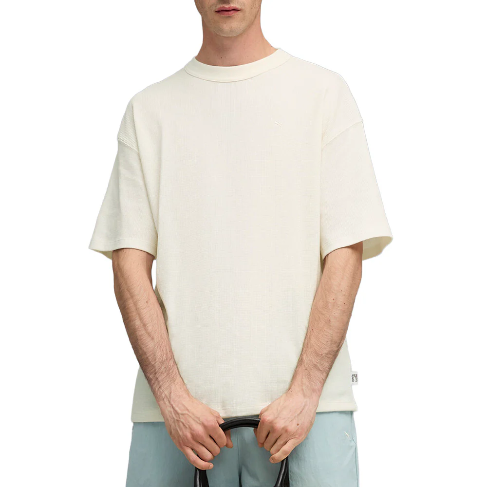 MMQ Waffle Crew Neck Short Sleeve T-Shirt - Image 5