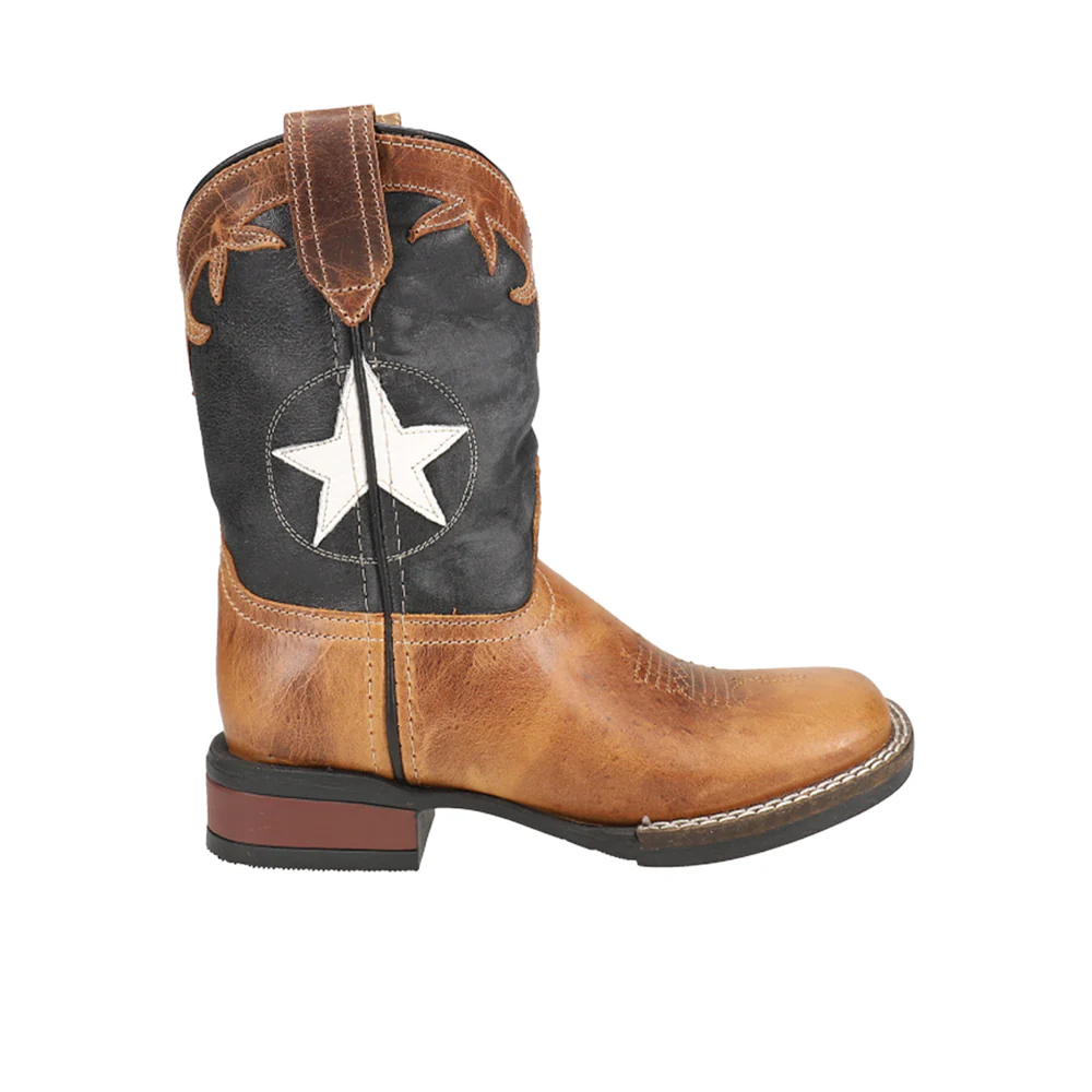Monterey Star Square Toe Cowboy Boots (Little Kid-Big Kid)