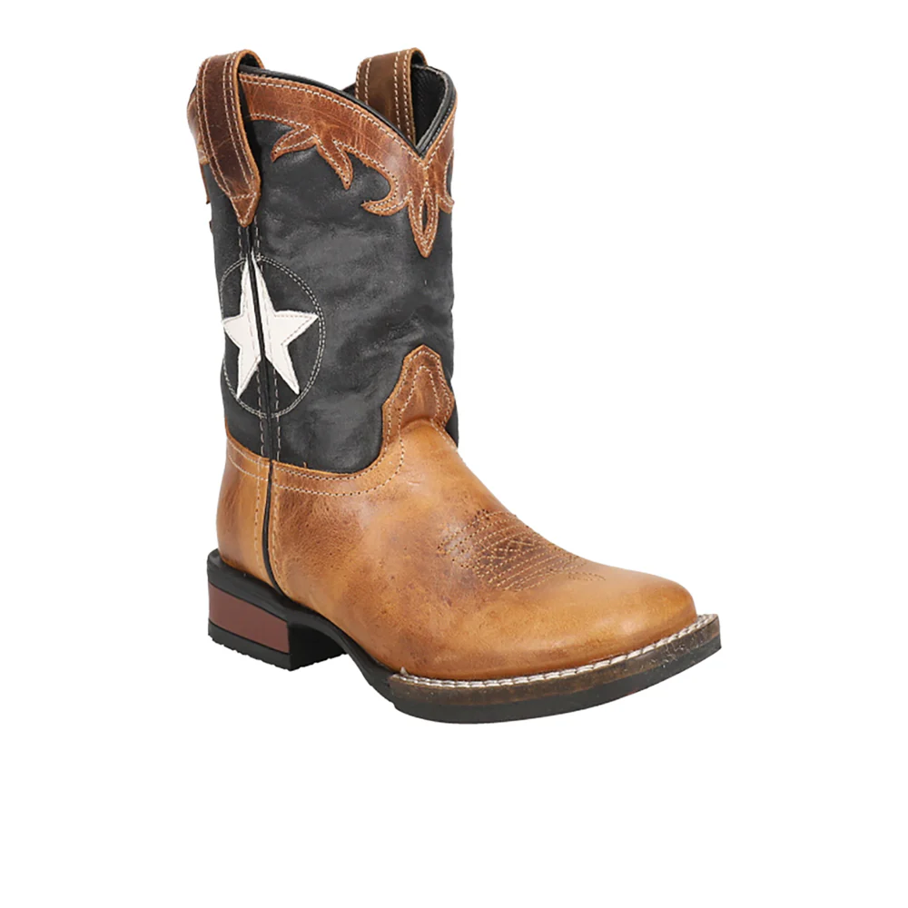 Monterey Star Square Toe Cowboy Boots (Little Kid-Big Kid) - Image 2