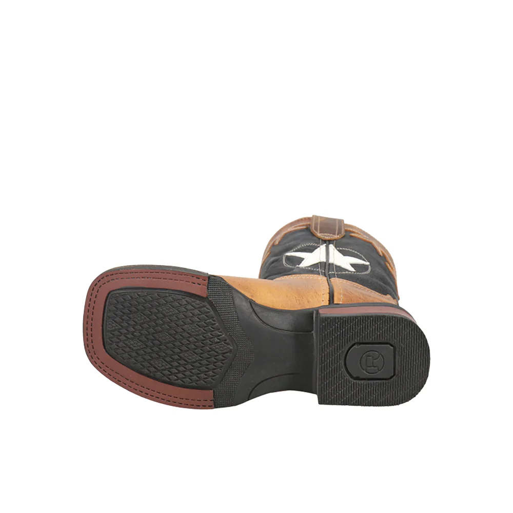 Monterey Star Square Toe Cowboy Boots (Little Kid-Big Kid) - Image 5