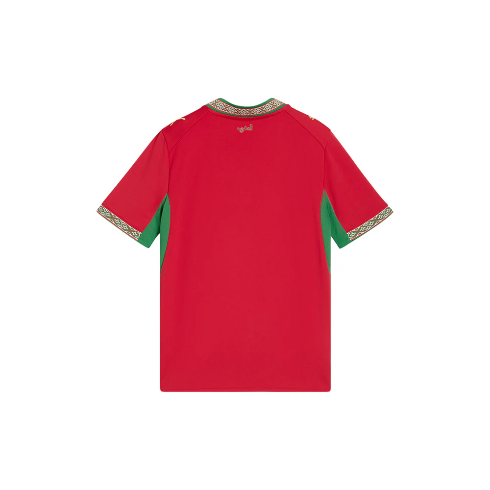 Morocco Home Henley Neck Short Sleeve Soccer Jersey (Youth) - Image 2