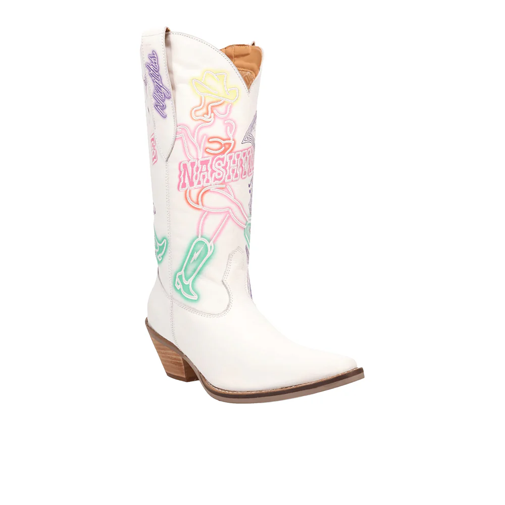Nashville Nights Embroidered Graphic Snip Toe Pull On Boots - Image 2