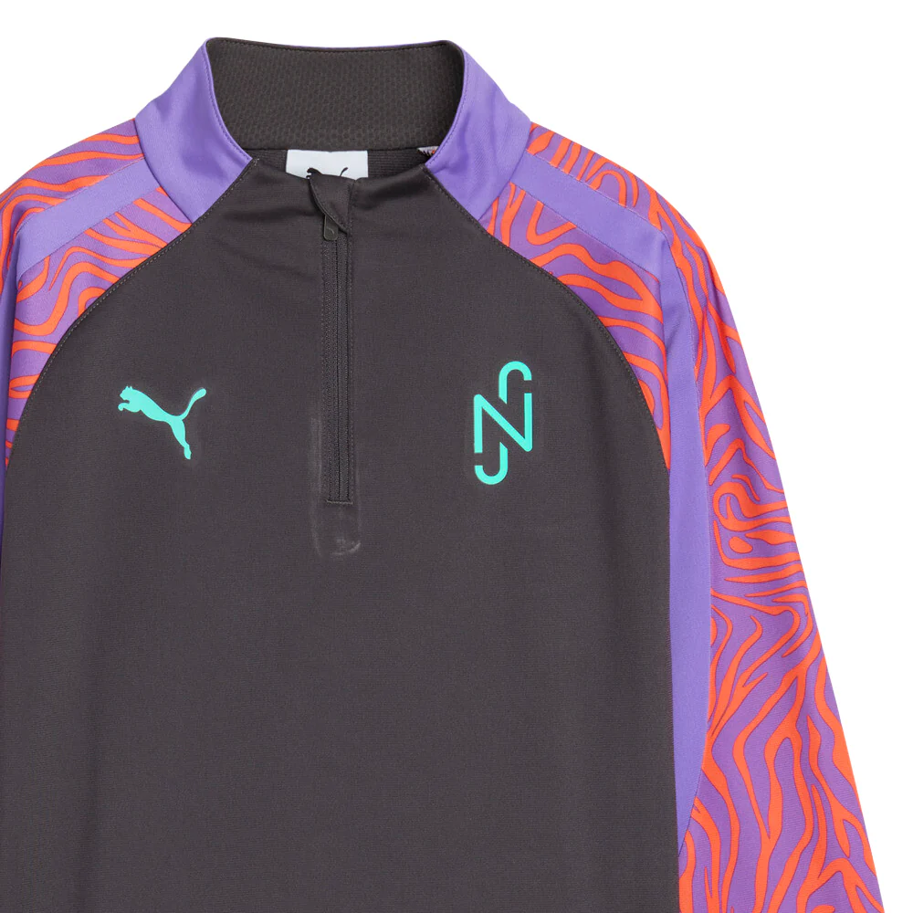 PUMA X NEYMAR Junior Creativity Mock Neck Long Sleeve Quarter Zip Pullover (Youth) - Image 3