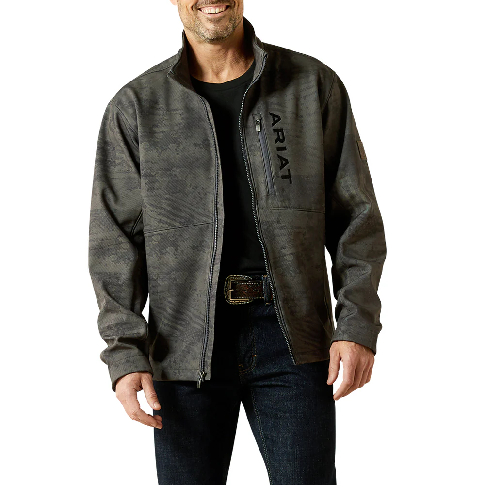 Patriot Flag Softshell Full Zip Jacket - Image 5