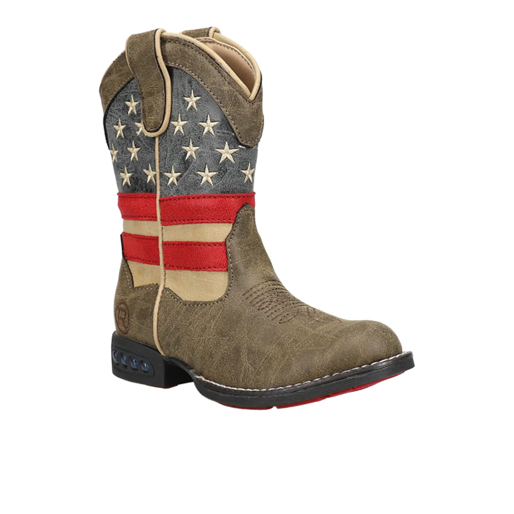 Patriot Round Toe Cowboy Boots (Youth) - Image 2