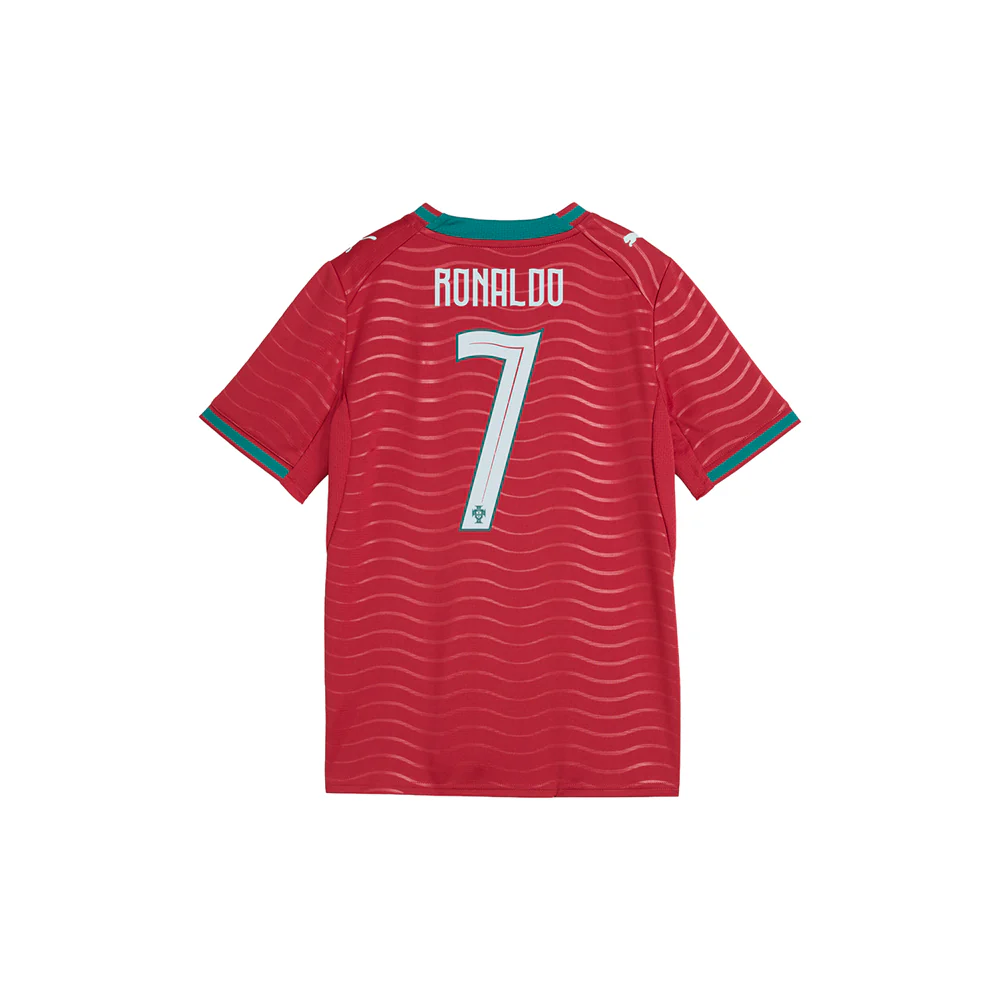 Portugal 2026 Home Ronaldo Crew Neck Short Sleeve Replica Jersey (Youth) - Image 2