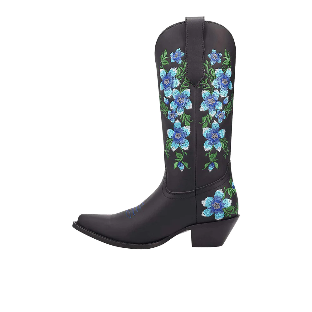 Posie Leather Snip Toe Cowboy Boots - Image 3