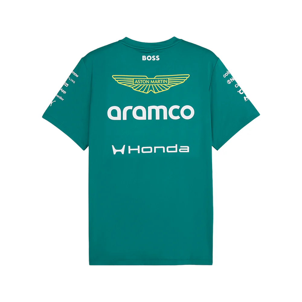 PUMA X ASTON MARTIN ARAMCO F1 X Replica Crew Neck Short Sleeve T-Shirt - Image 2