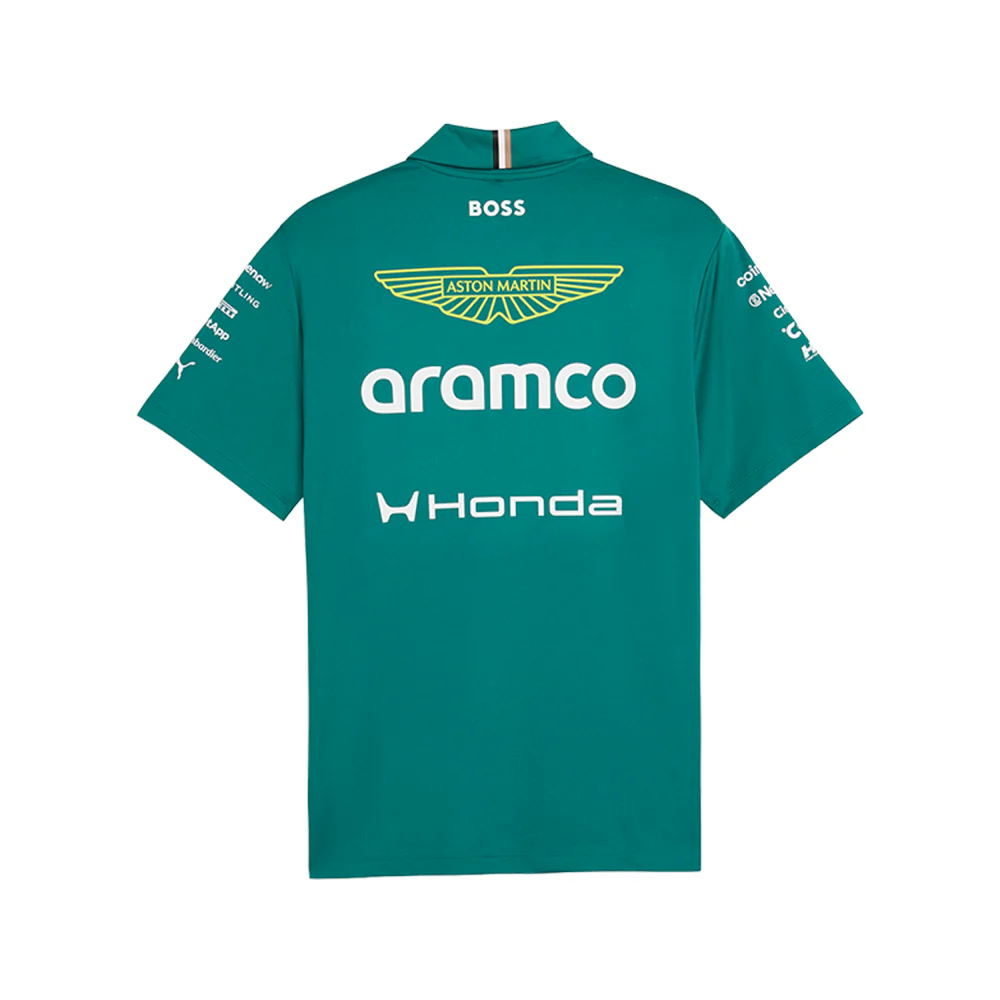 PUMA X ASTON MARTIN ARAMCO F1 X Replica Short Sleeve Polo Shirt - Image 2