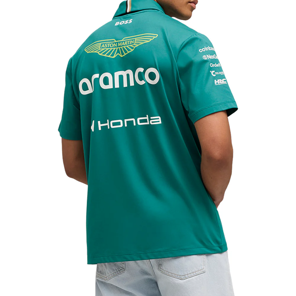 PUMA X ASTON MARTIN ARAMCO F1 X Replica Short Sleeve Polo Shirt - Image 4