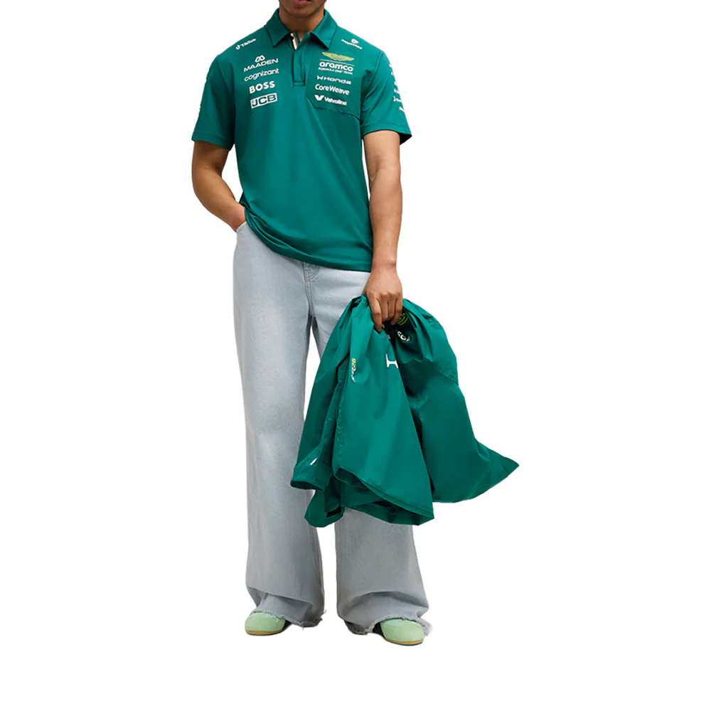 PUMA X ASTON MARTIN ARAMCO F1 X Replica Short Sleeve Polo Shirt - Image 5
