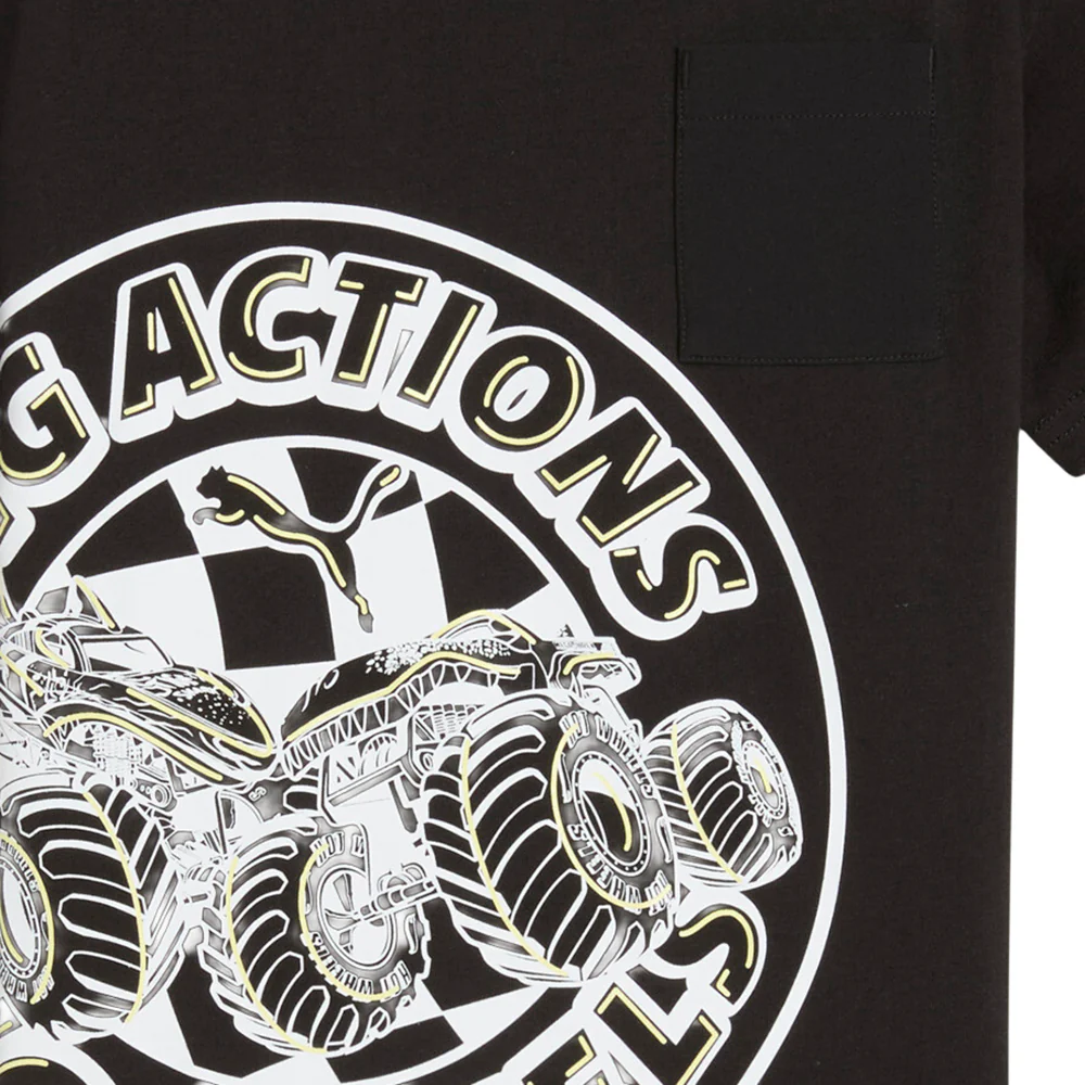 PUMA X HOT WHEELS Relaxed Graphic Crew Neck Short Sleeve T-Shirt (Youth) - Image 3