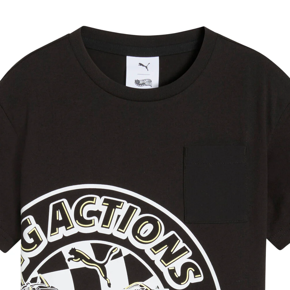 PUMA X HOT WHEELS Relaxed Graphic Crew Neck Short Sleeve T-Shirt (Youth) - Image 4
