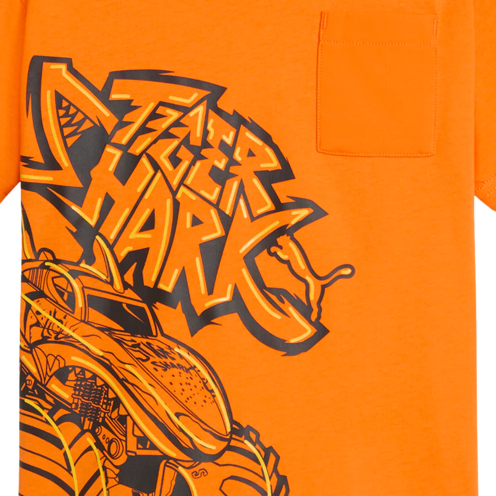 PUMA X HOT WHEELS Relaxed Graphic Crew Neck Short Sleeve T-Shirt (Youth) - Image 3