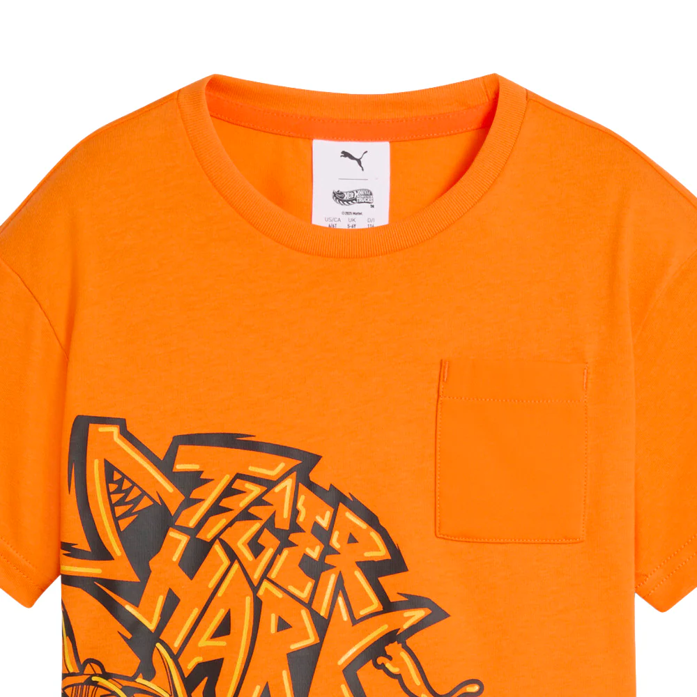 PUMA X HOT WHEELS Relaxed Graphic Crew Neck Short Sleeve T-Shirt (Youth) - Image 4