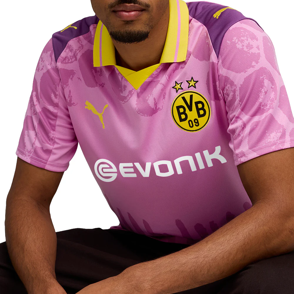 PUMA X KIDSUPER Borussia Dortmund Collared Short Sleeve Soccer Jersey Replica - Image 5