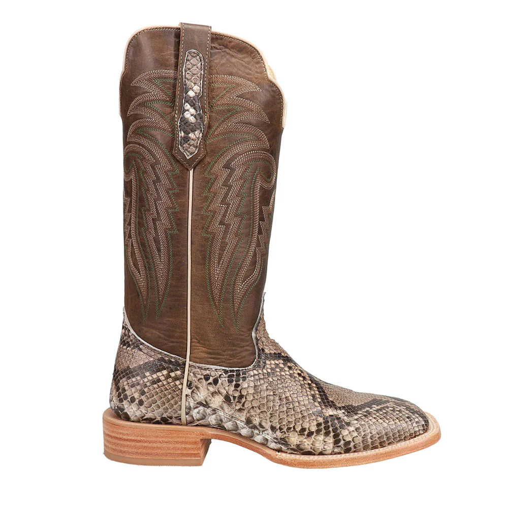 Python Embroidered Square Toe Cowboy Boots