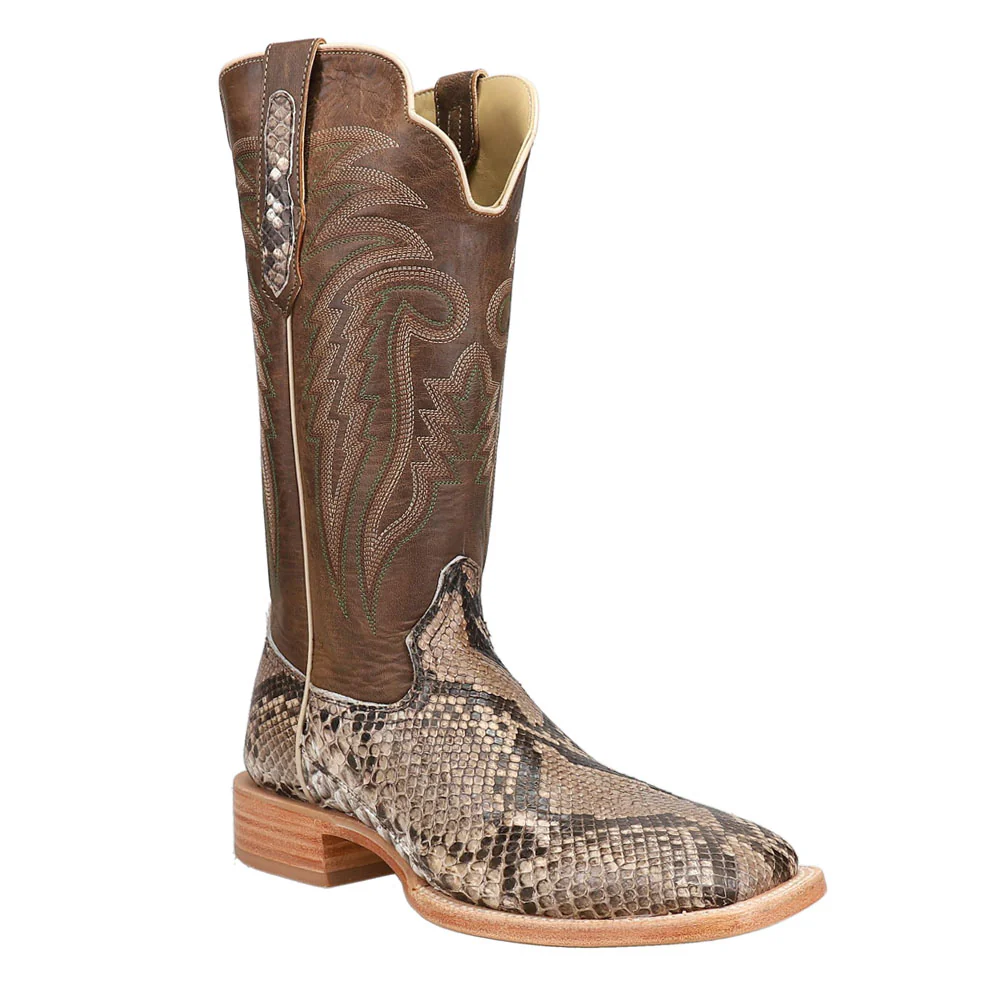 Python Embroidered Square Toe Cowboy Boots - Image 2
