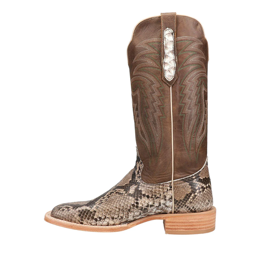 Python Embroidered Square Toe Cowboy Boots - Image 3