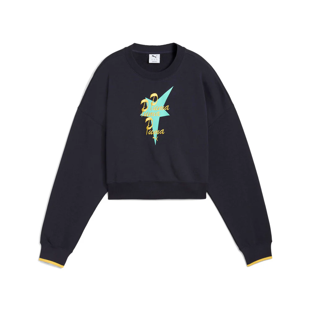 Road To Unity Oversized Graphic Crew Neck Sweatshirt