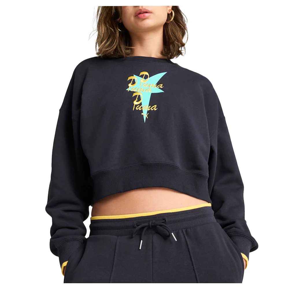 Road To Unity Oversized Graphic Crew Neck Sweatshirt - Image 3