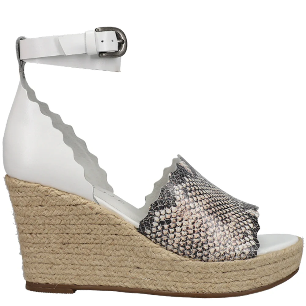 Roma Snake Espadrille Wedge Sandals