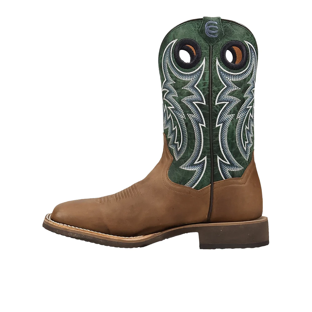 Royston Leather Square Toe Pull On Cowboy Boots - Image 3