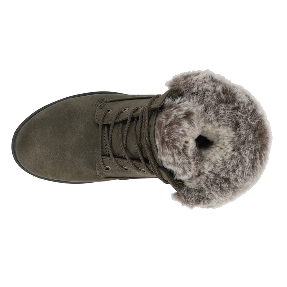 Rucker Hi Faux Fur Round Toe Lace Up Boots - Image 4