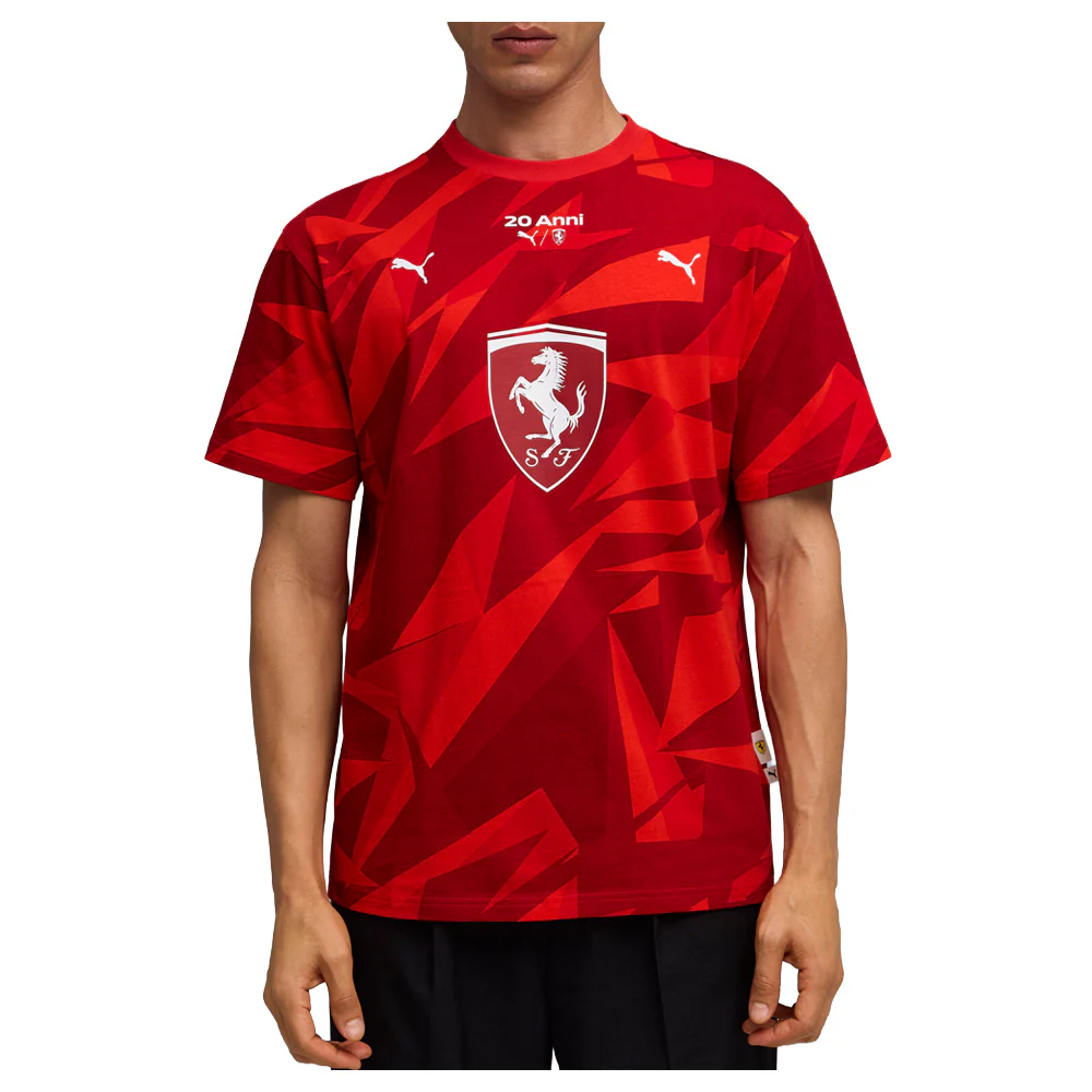 Scuderia Ferrari 20 Years Of Red Crew Neck Short Sleeve T-Shirt - Image 3