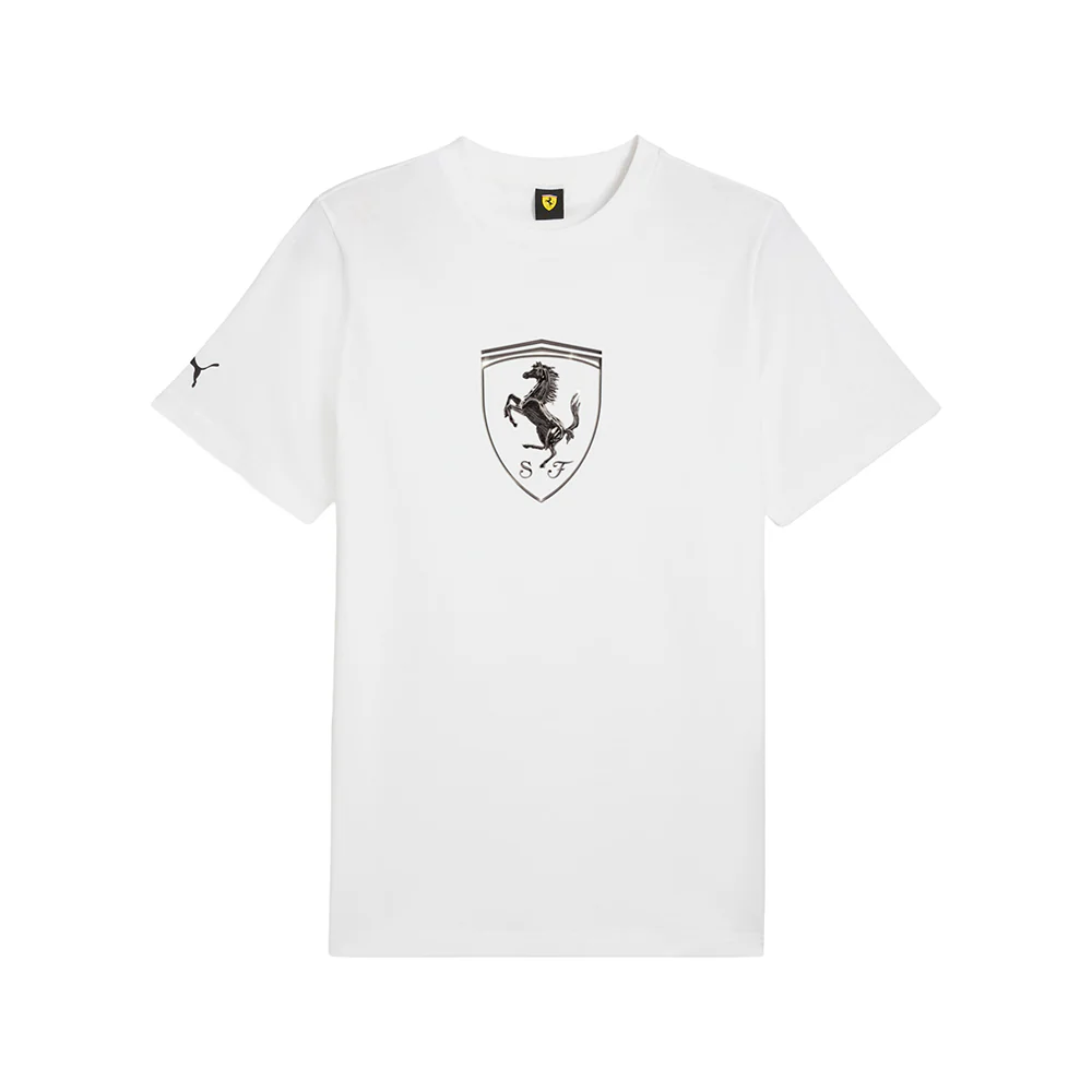 Scuderia Ferrari Race Tonal Big Shield Crew Neck Short Sleeve T-Shirt