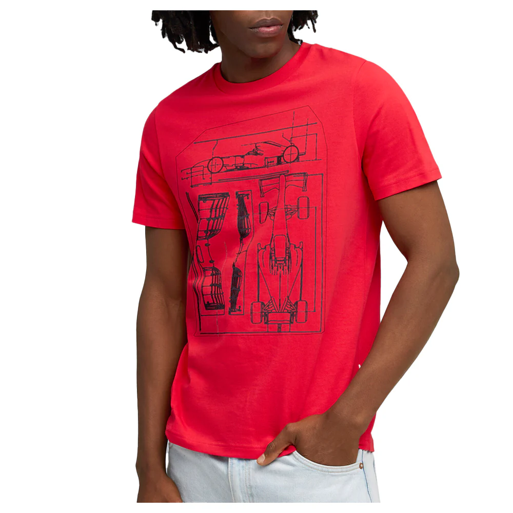 Scuderia Ferrari Sportswear Graphic Crew Neck Short Sleeve T-Shirt - Image 3