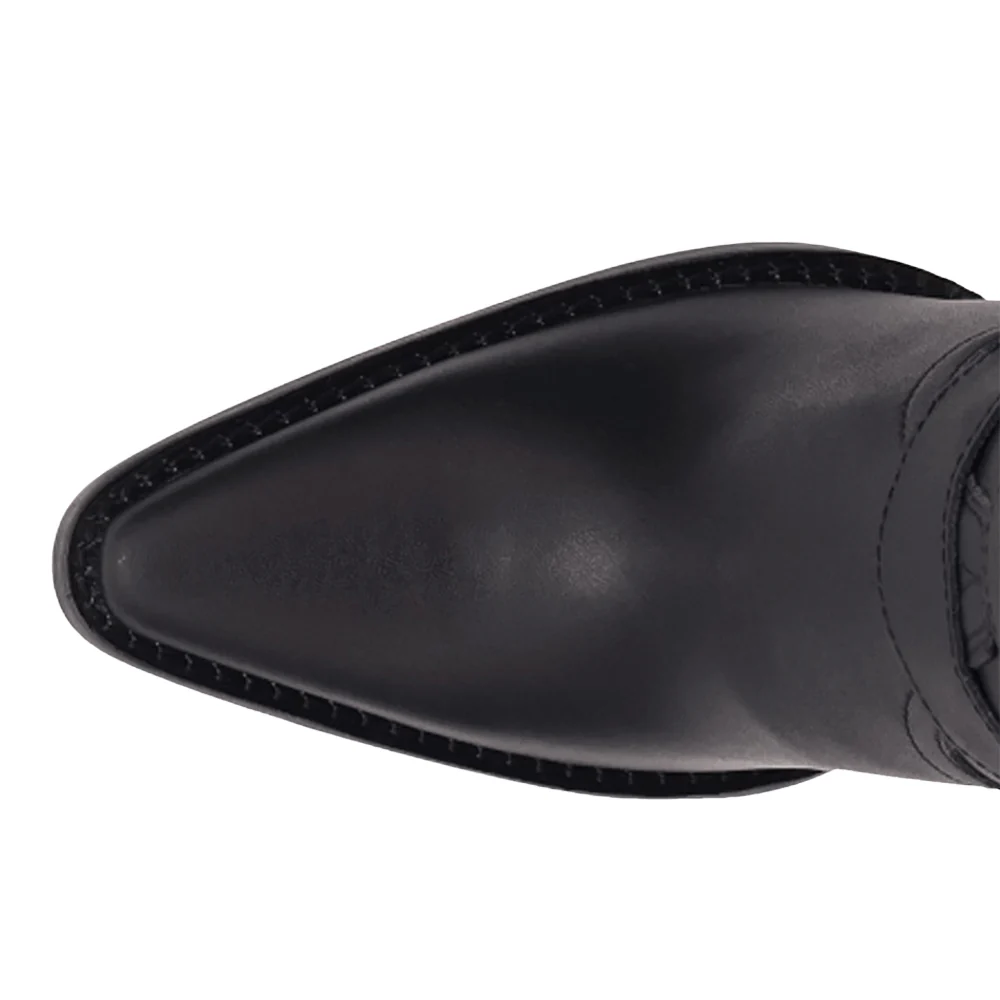 Spurwest Leather Snip Toe Zippered Boots - Image 4