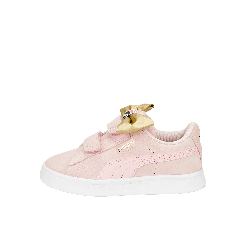 Suede Classic Light Flex Bow V Slip On Sneakers (Little Kid) - Image 3