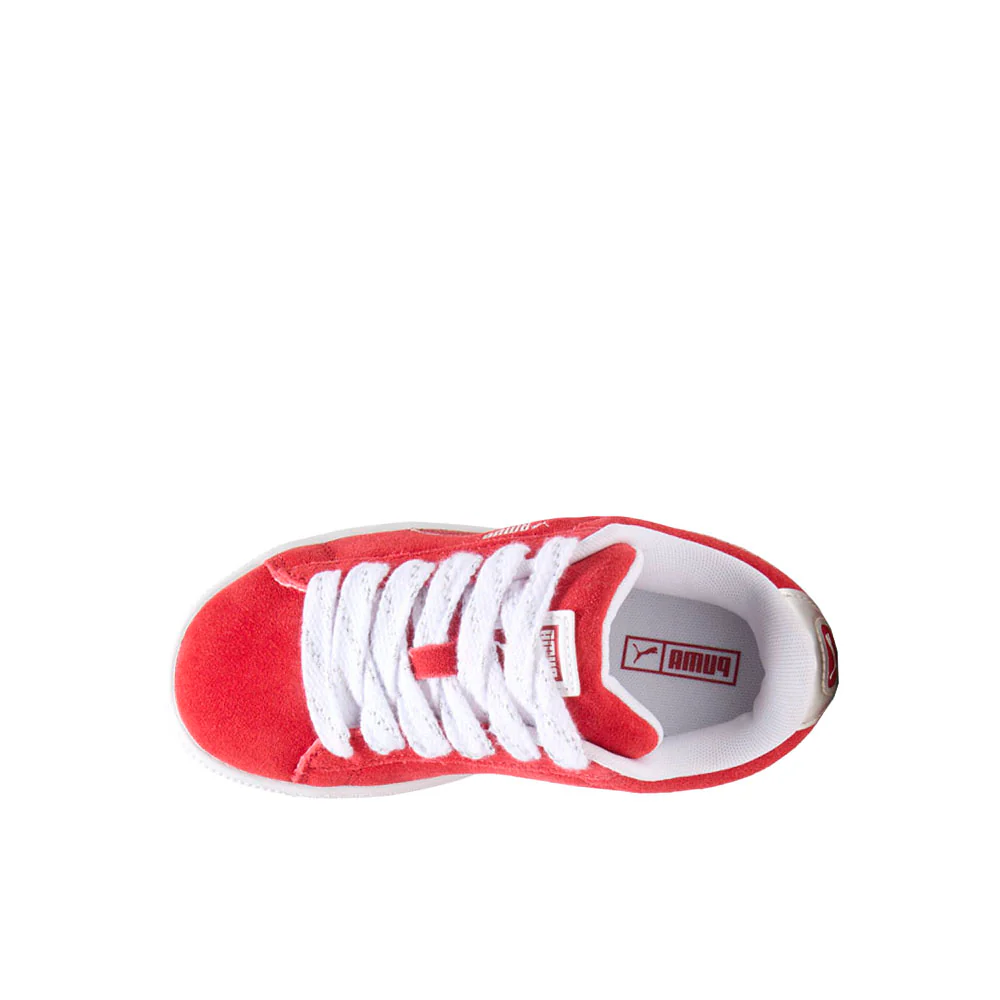 Suede XL Glitter Lace Up Sneakers (Little Kid) - Image 4
