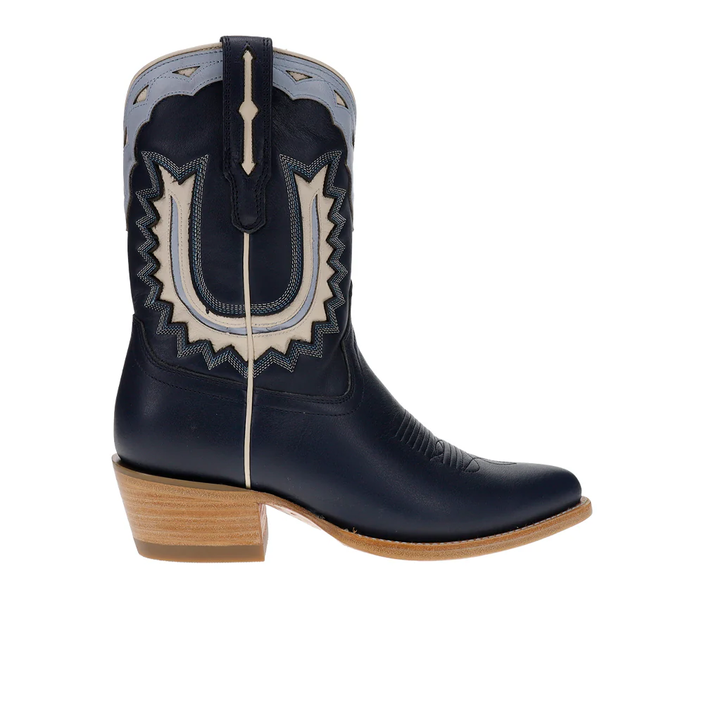 The Jolene Embroidered Tooled Inlay Round Toe Cowboy Boots