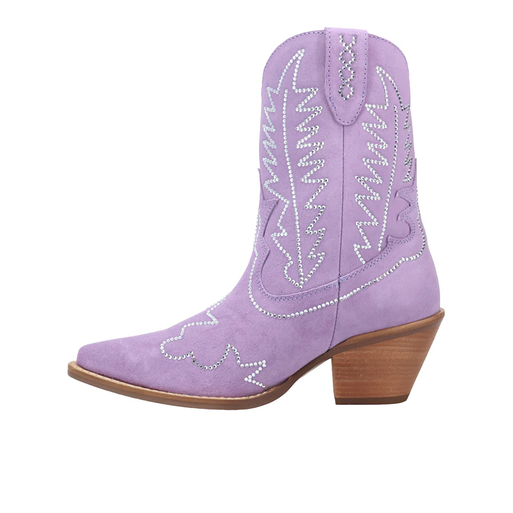 Tiny Pony Suede Leather Snip Toe Cowboy Booties - Image 3