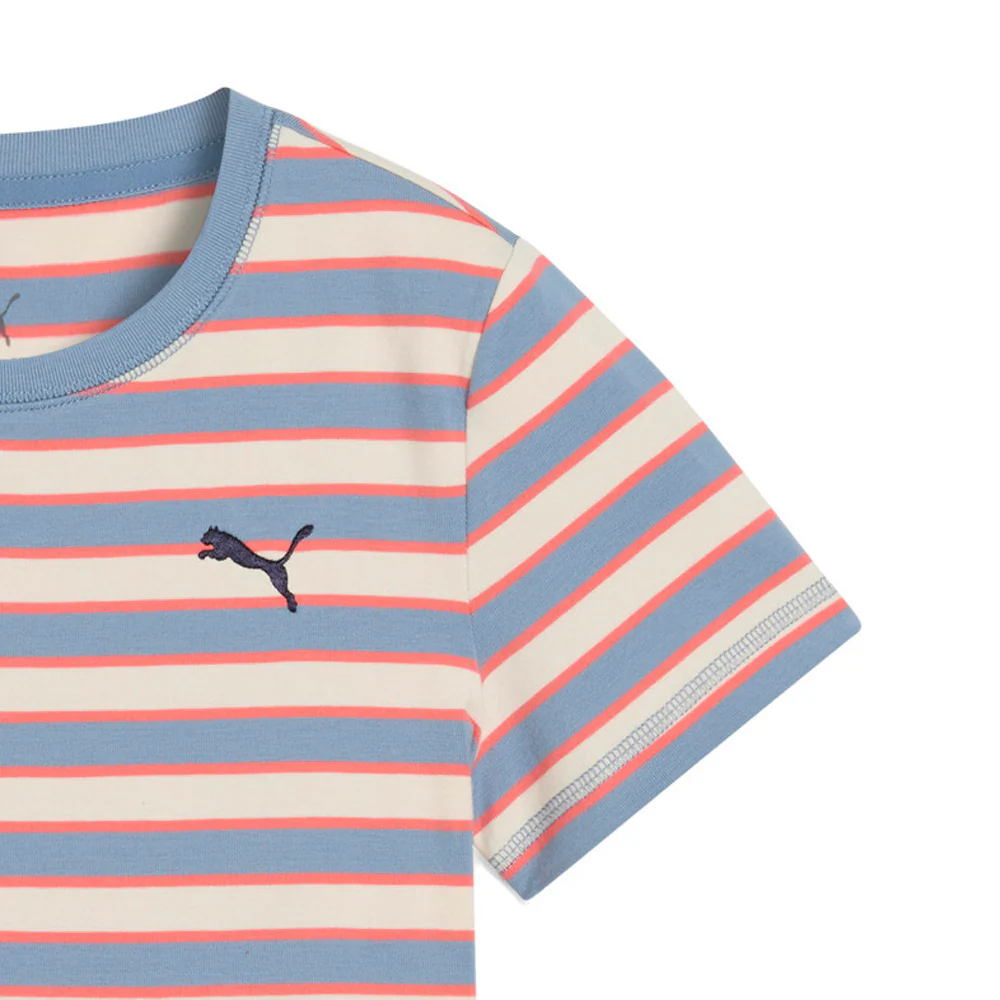 Wardrobe Essentials Go Together Striped Slim Crew Neck Short Sleeve T-Shirt (Youth) - Image 3