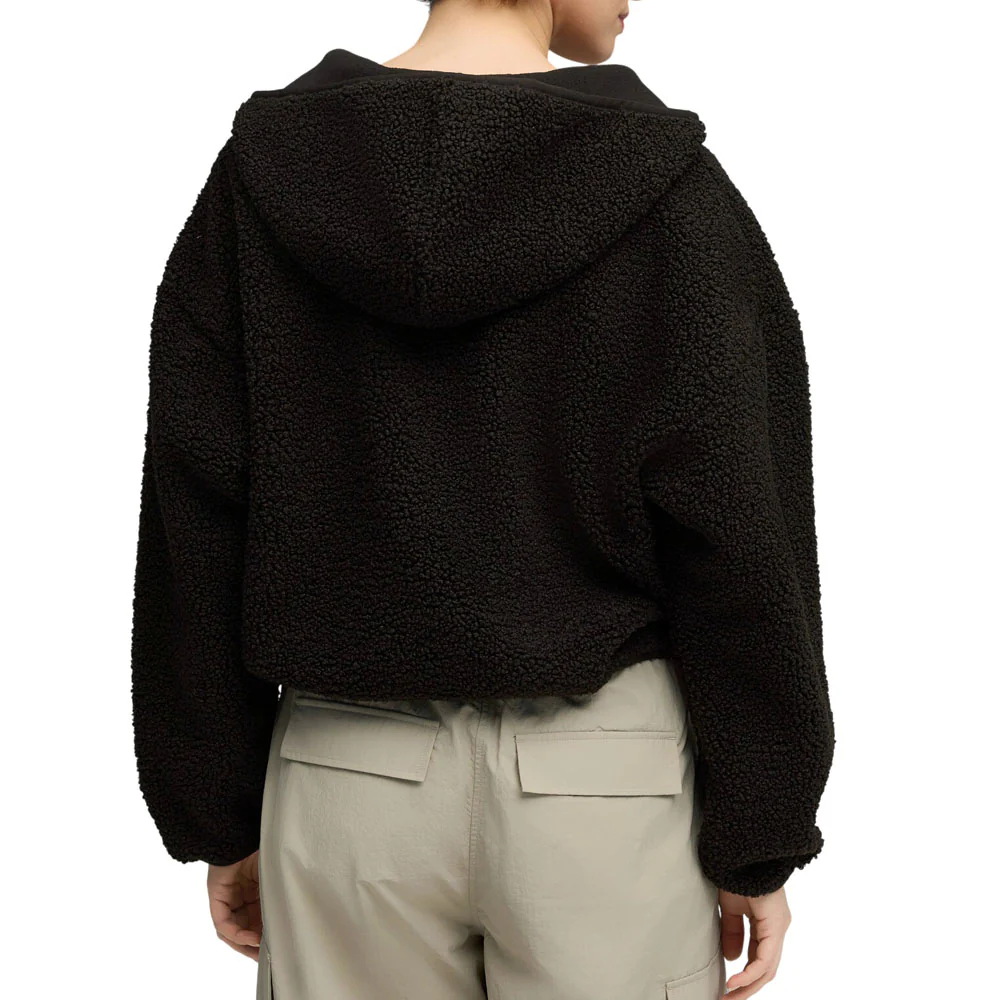 Wardrobe Essentials Oversized Polar Fleece Quarter Zip Hoodie - Image 4