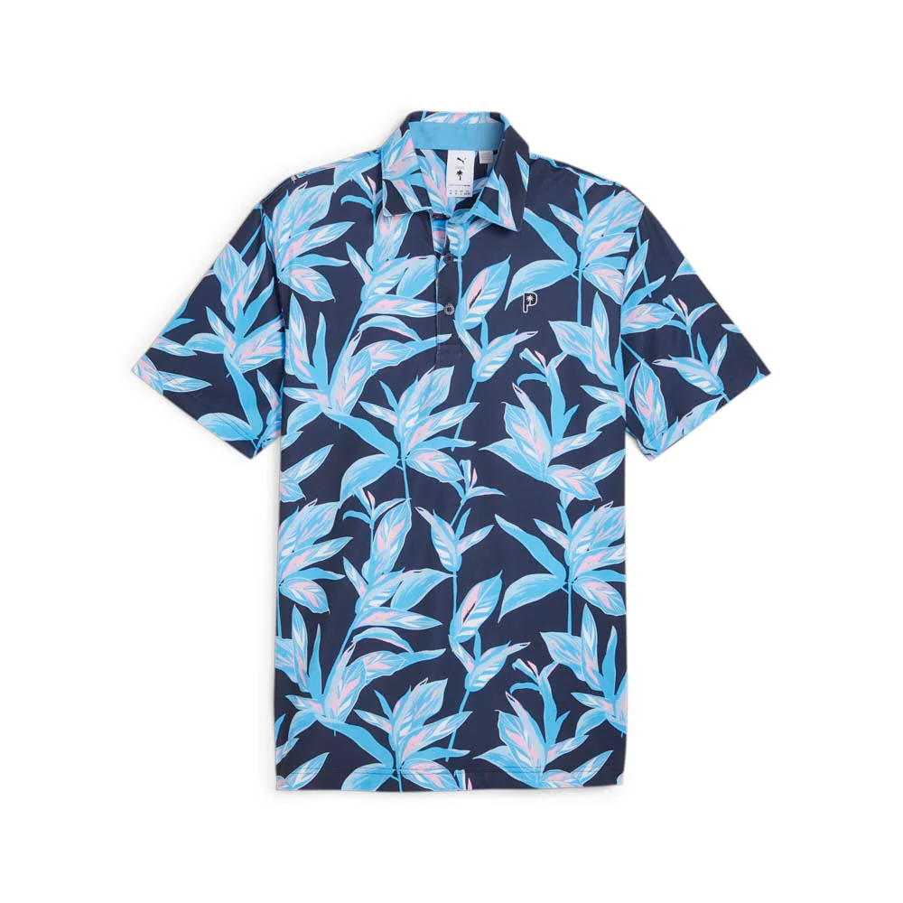 PUMA X PALM TREE CREW Floral Short Sleeve Polo Shirt